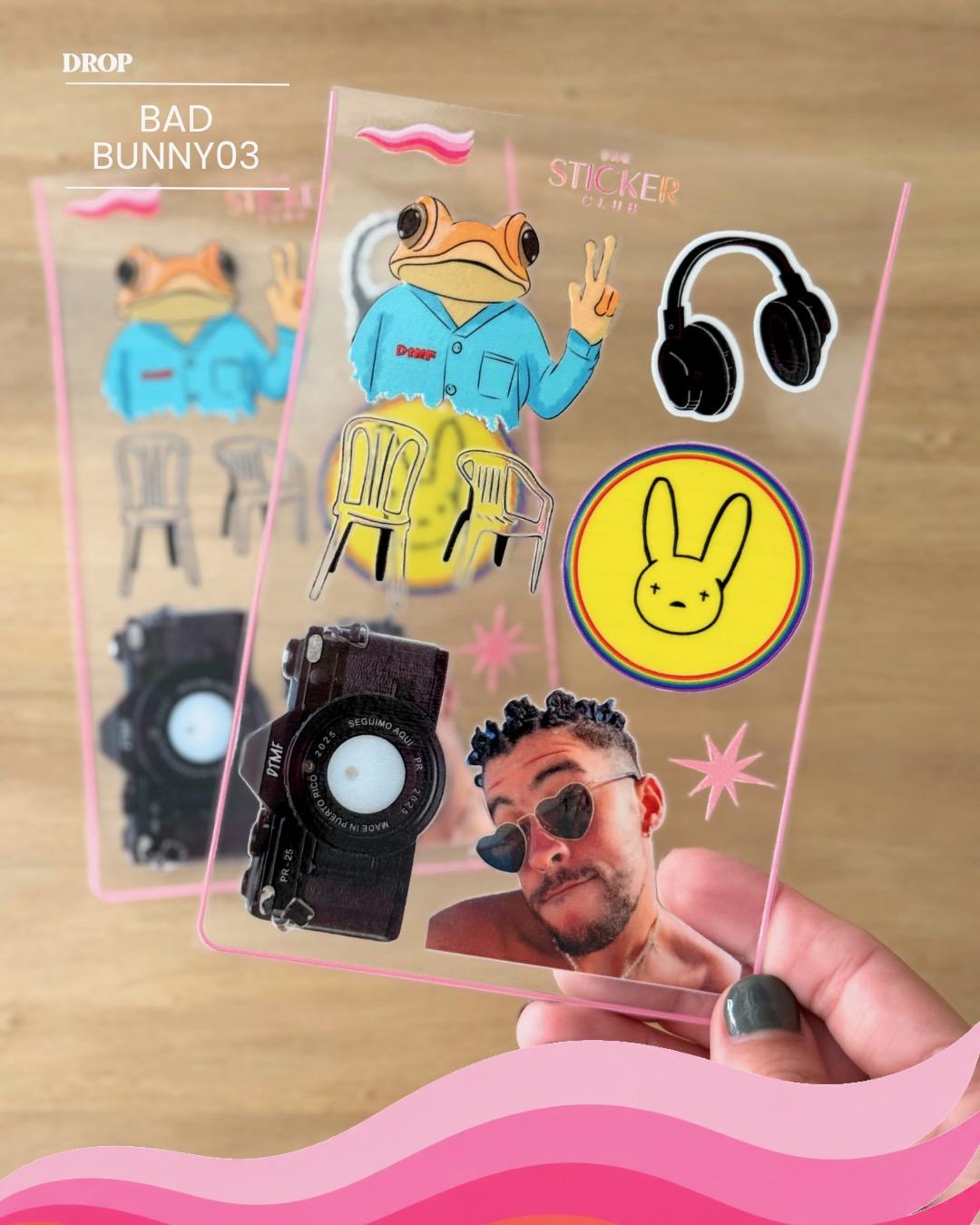 Plancha de stickers BAD BUNNY03