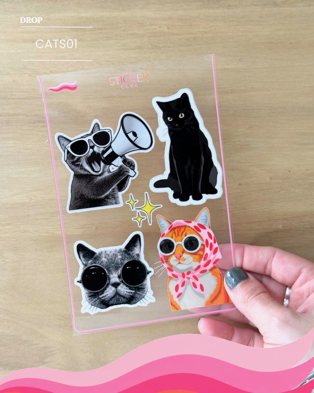 Plancha de stickers CATS01