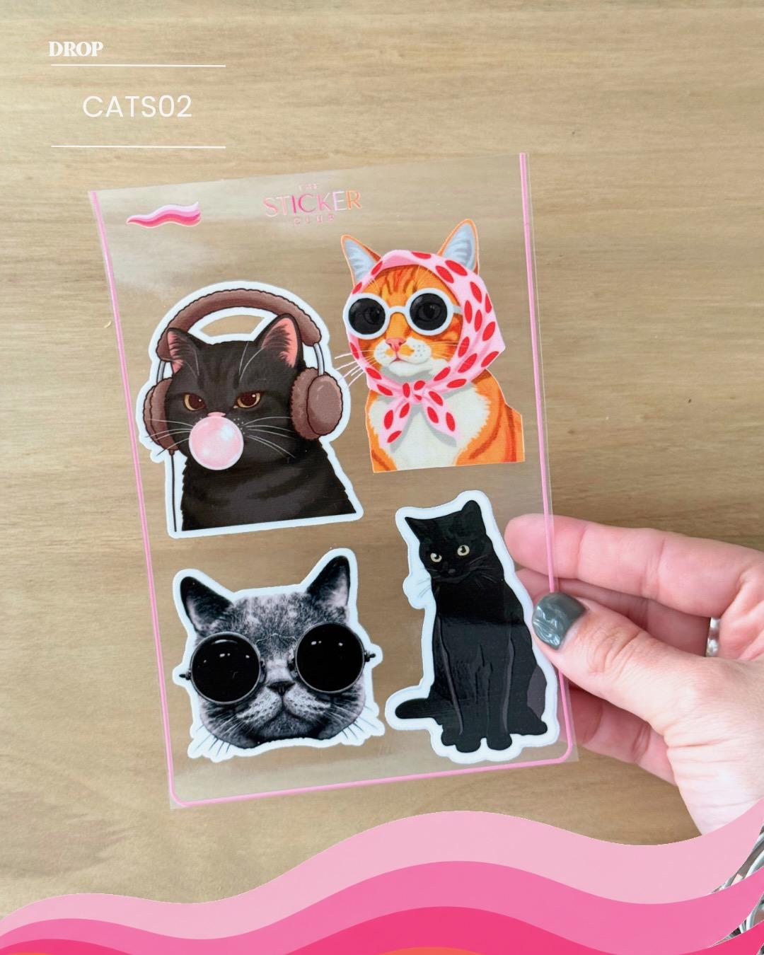 Plancha de stickers CATS02