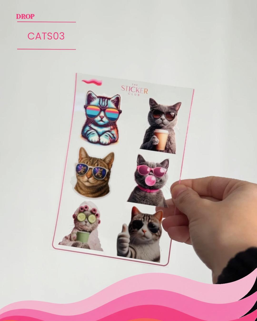 Plancha de stickers CATS03