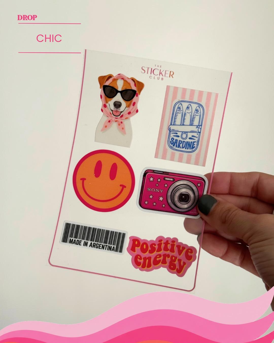 Plancha de stickers CHIC
