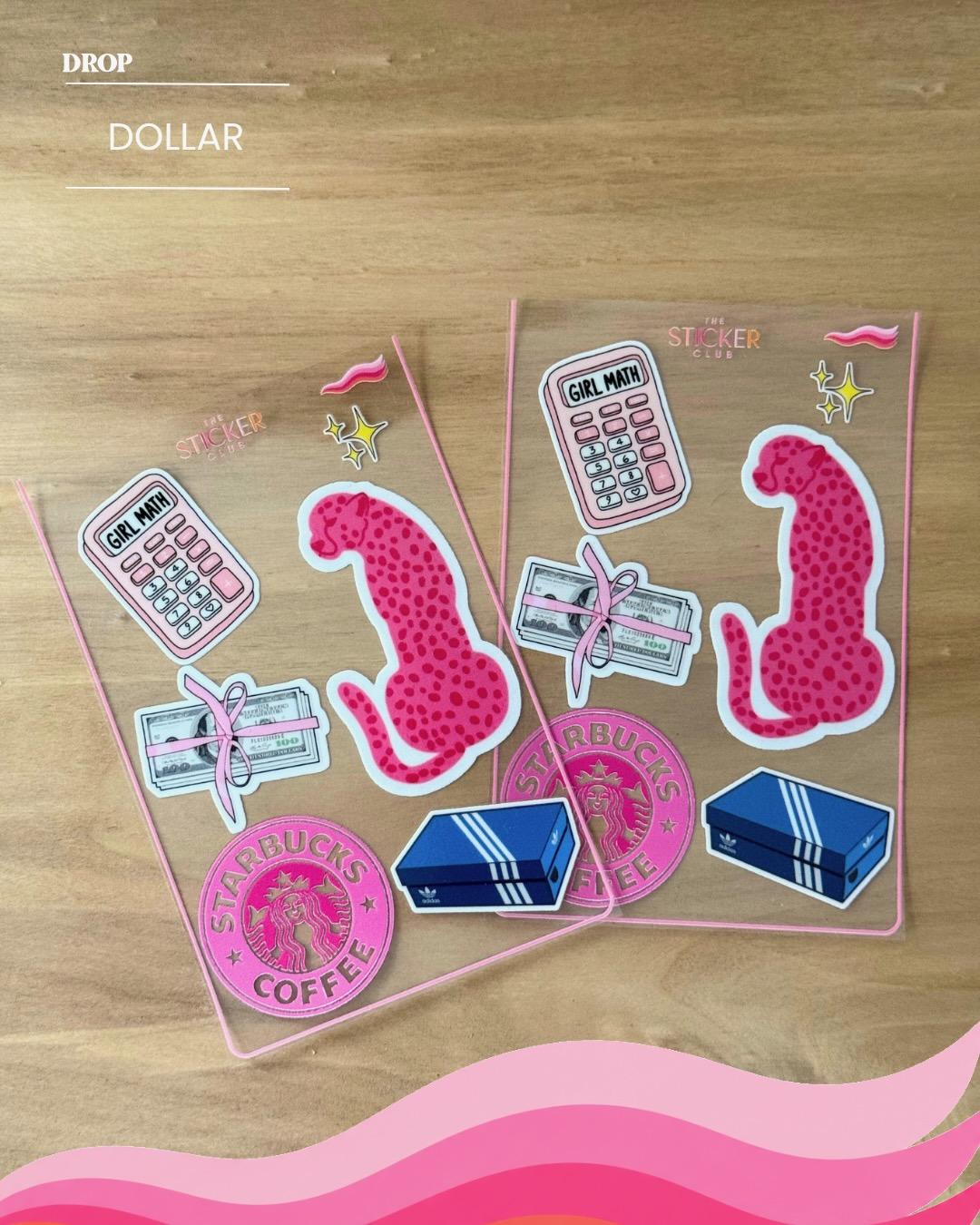 Plancha de stickers DOLLAR