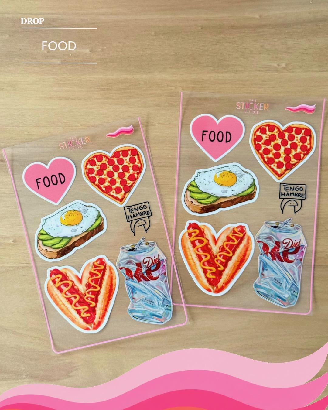 Plancha de stickers FOOD