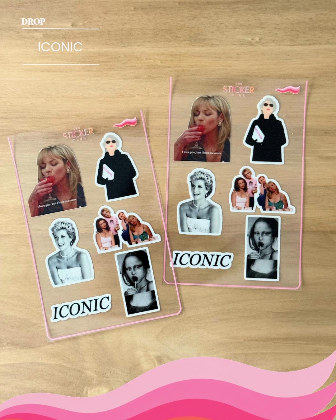 Plancha de stickers ICONIC