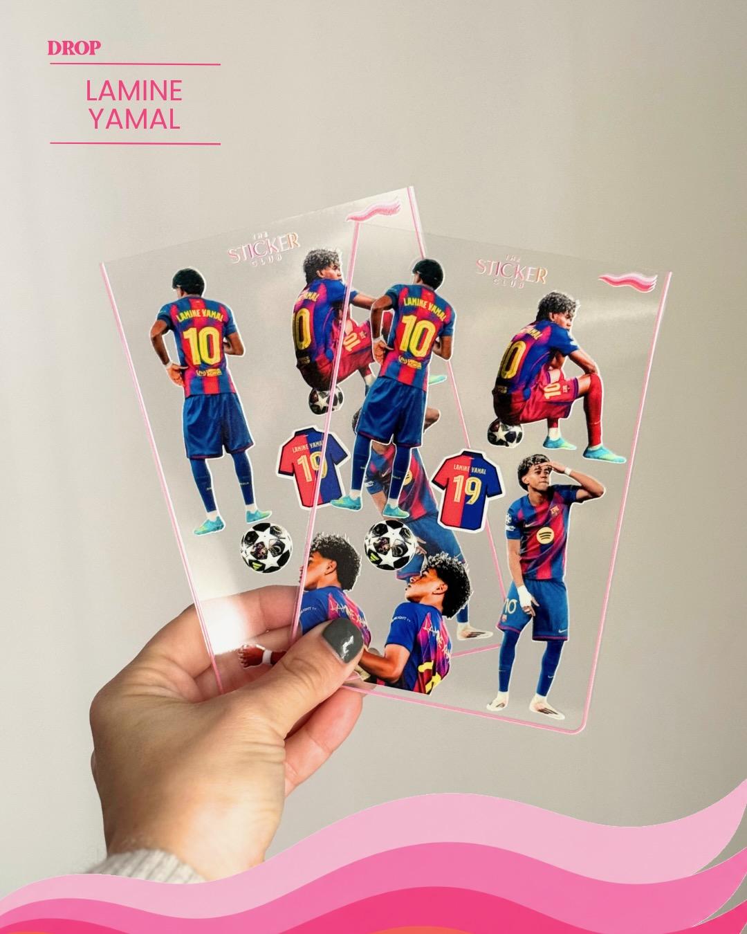 Plancha de stickers LAMINE YAMAL