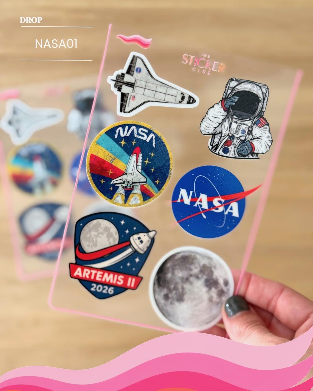 Plancha de stickers NASA01