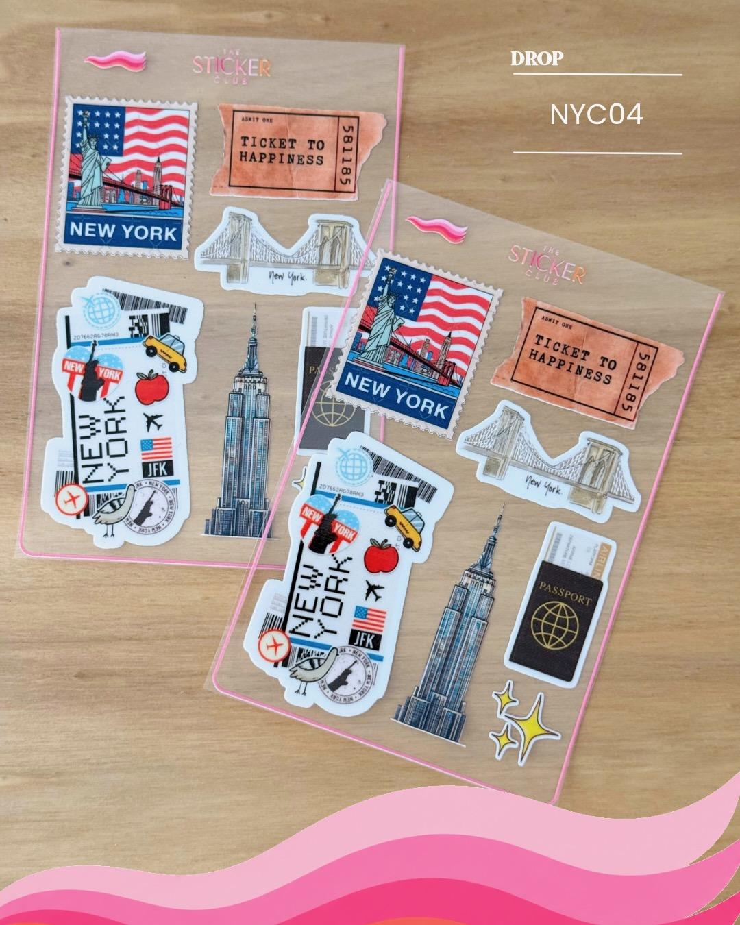 Plancha de stickers NYC04