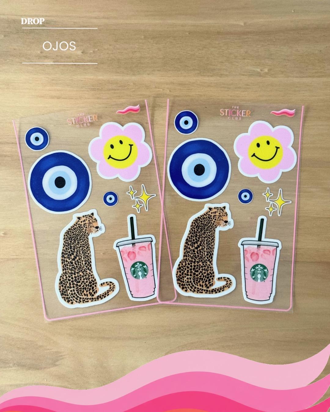Plancha de stickers OJOS