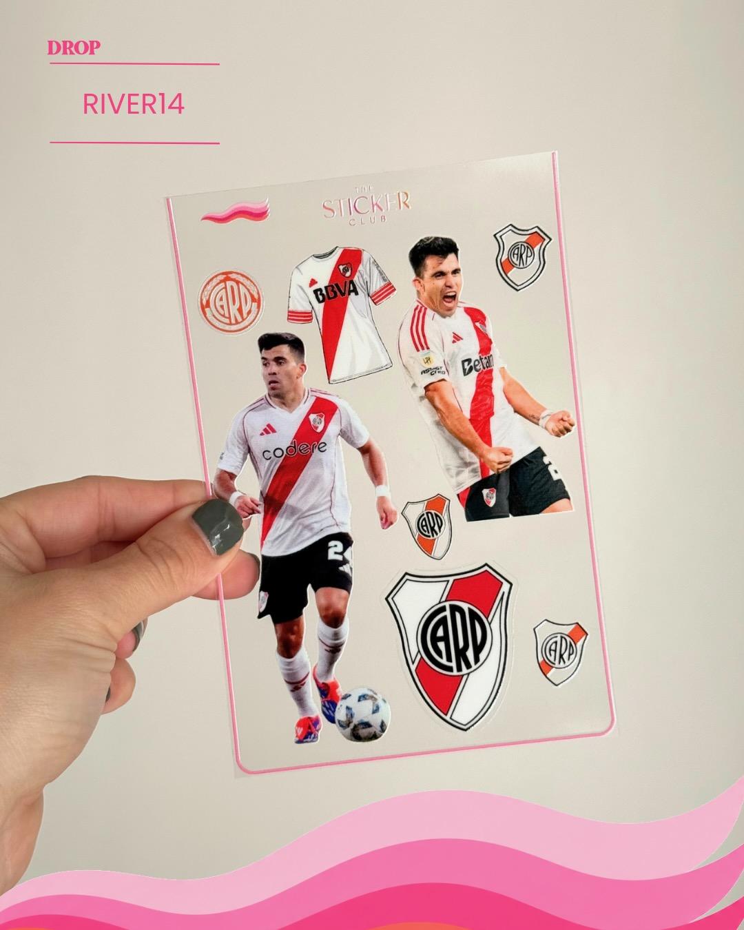 Plancha de stickers RIVER14