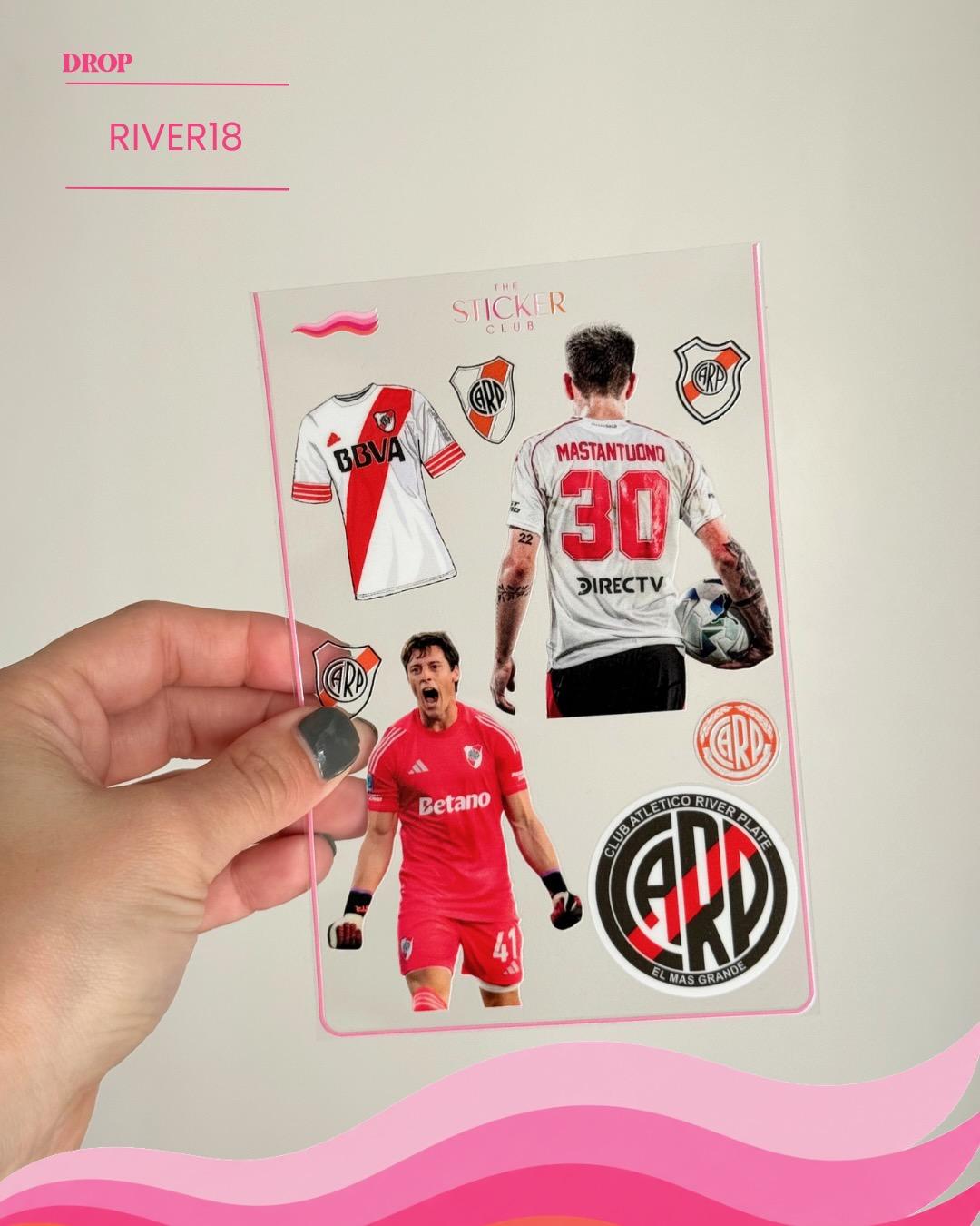 Plancha de stickers RIVER18
