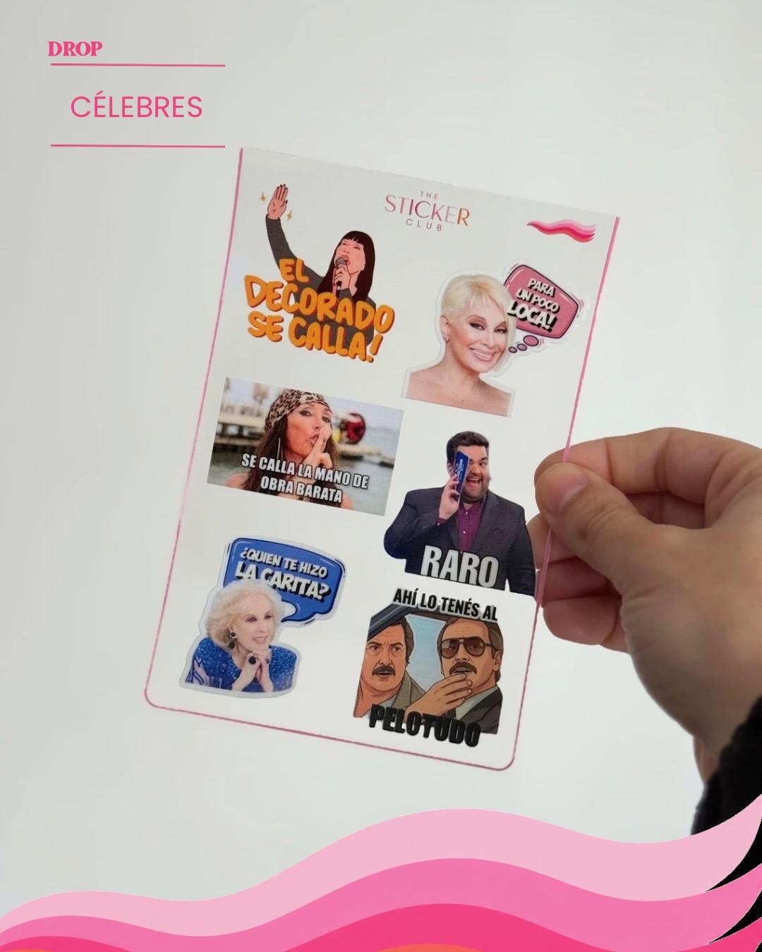 Plancha de stickers CÉLEBRES