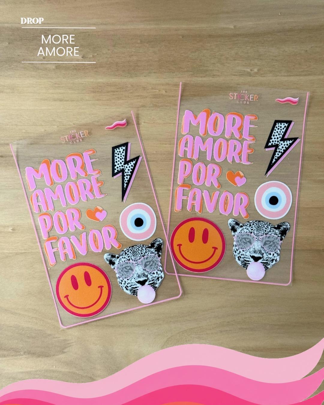 Plancha de stickers MORE AMORE