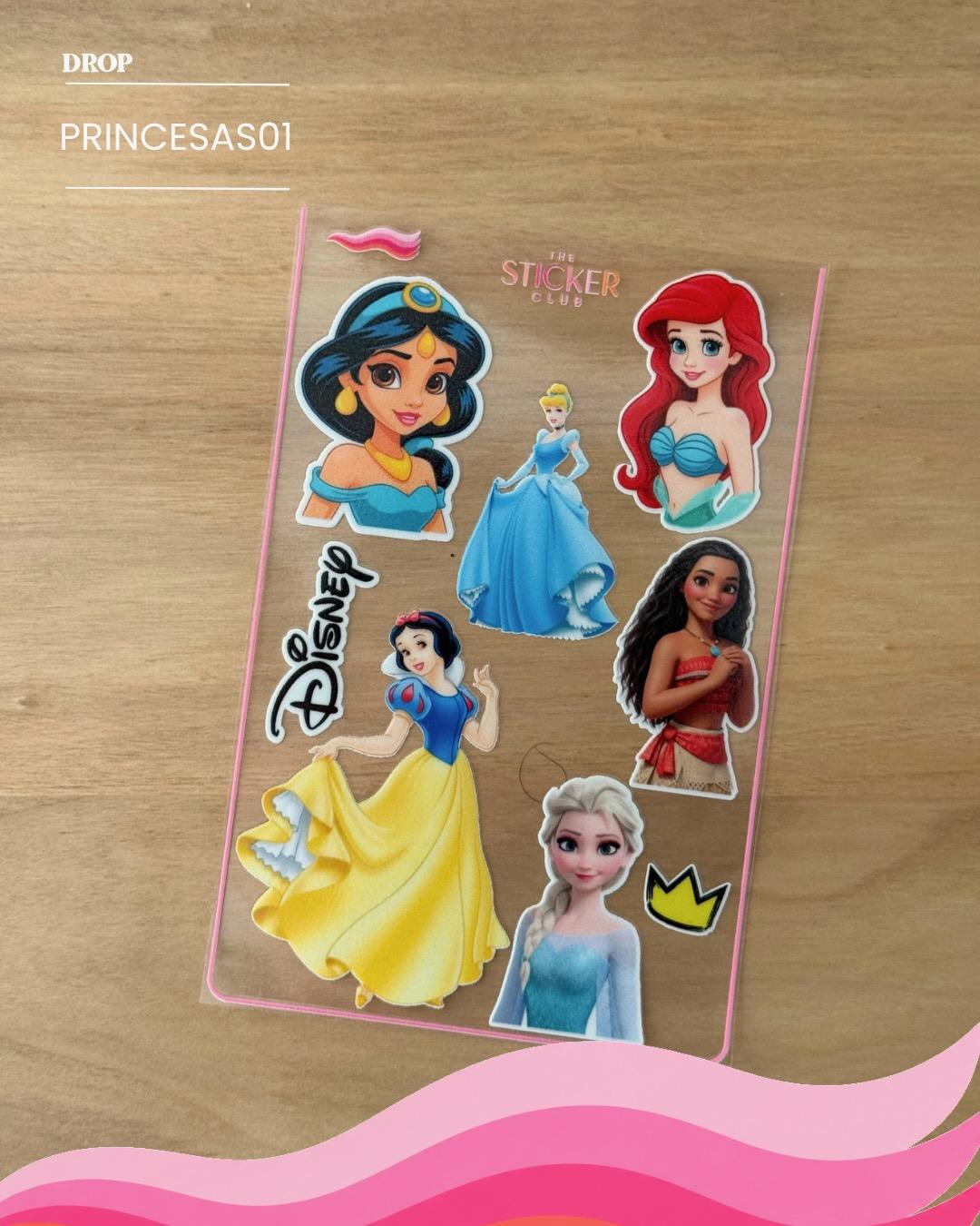 Plancha de stickers PRINCESAS01