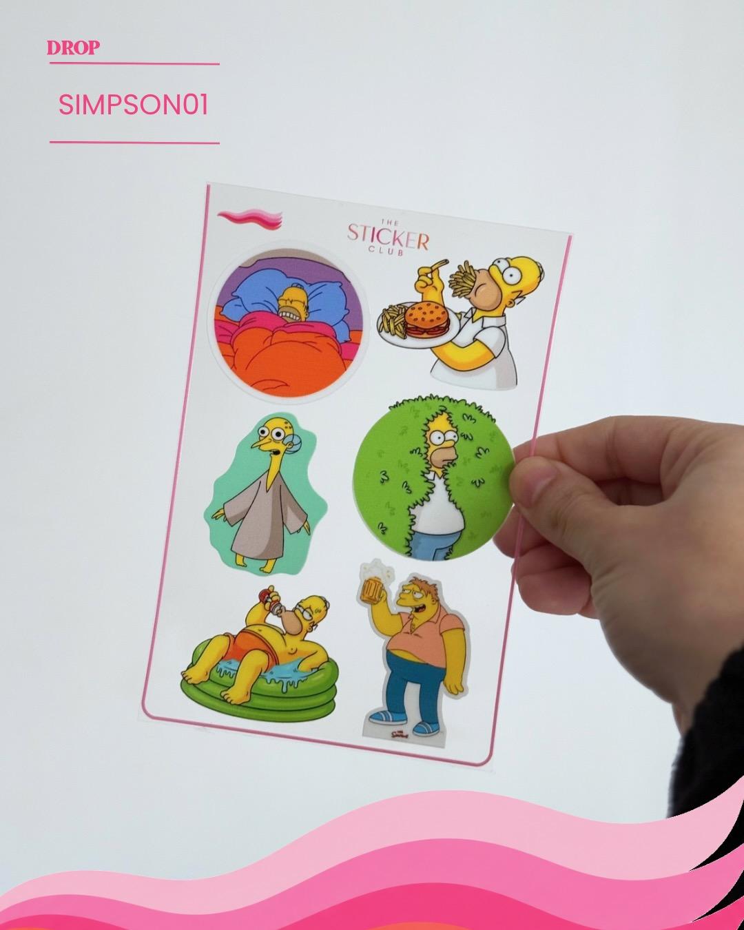 Plancha de stickers SIMPSON01