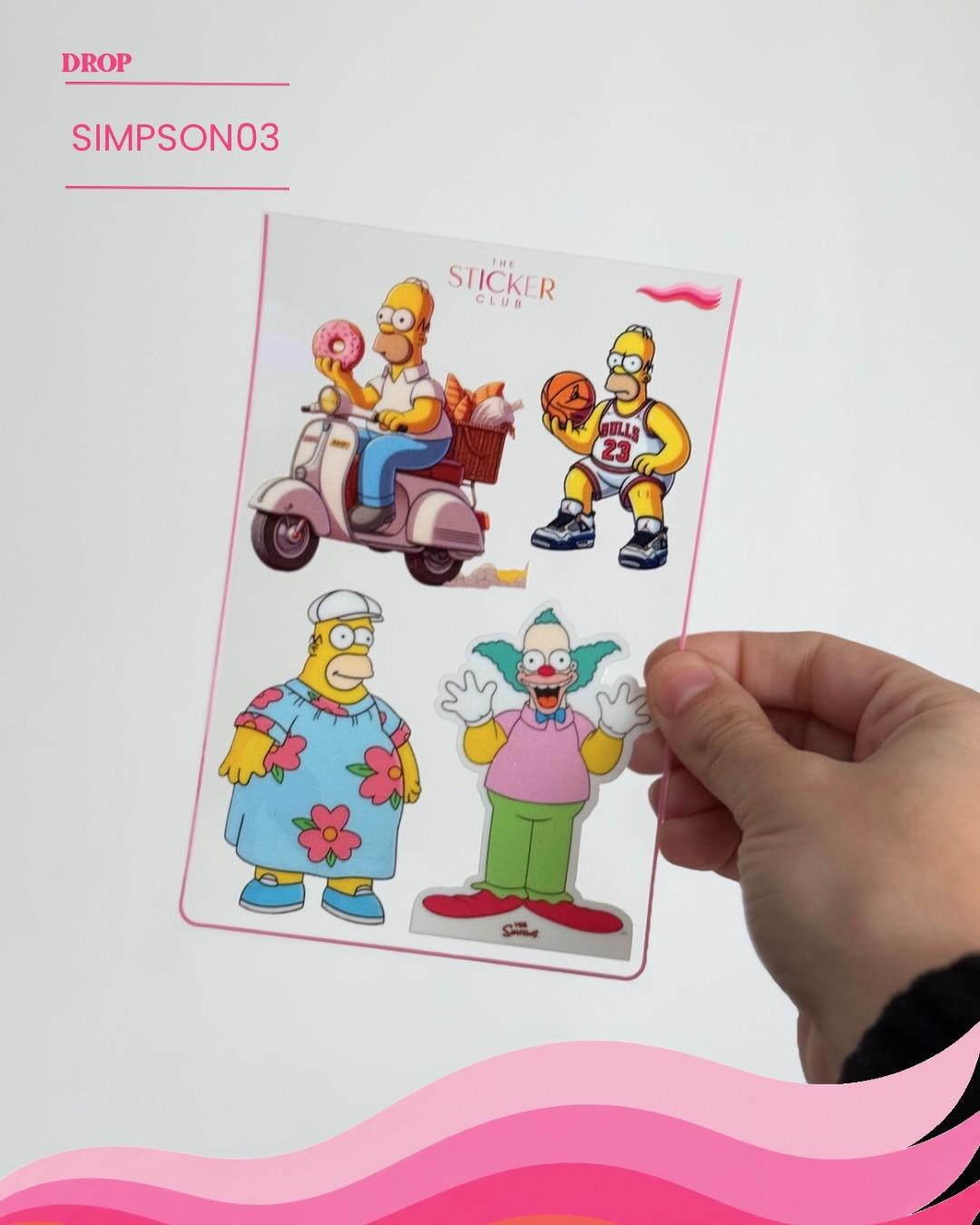 Plancha de stickers SIMPSON03