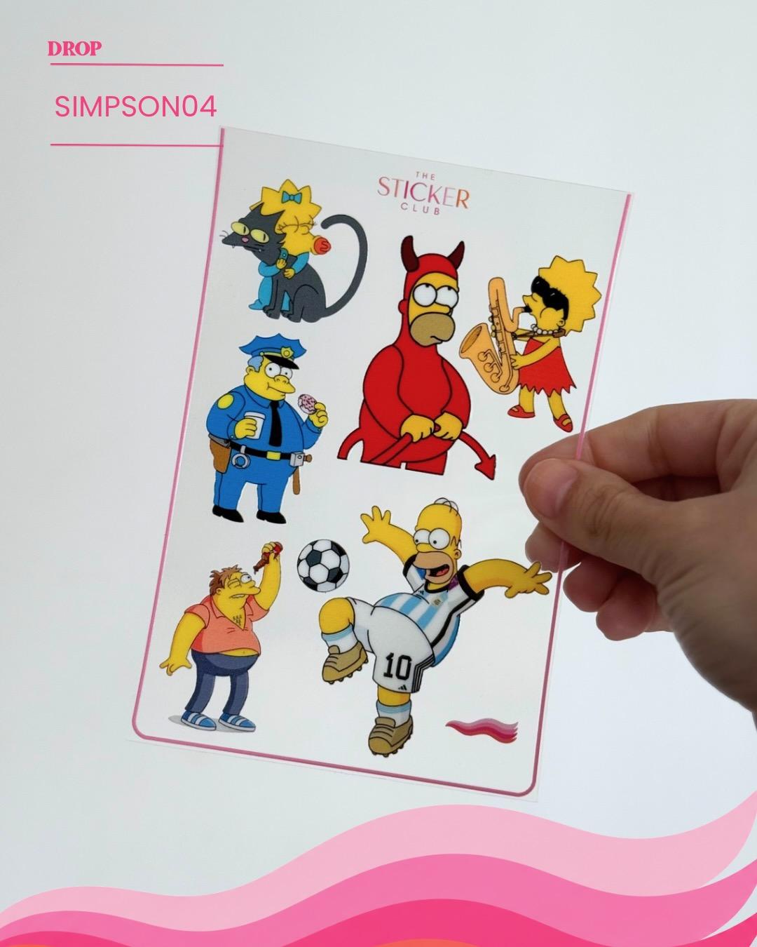 Plancha de stickers SIMPSON04