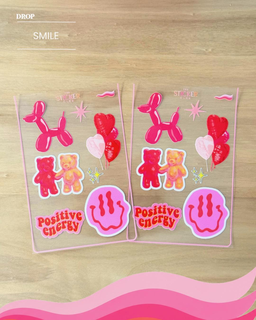 Plancha de stickers SMILE