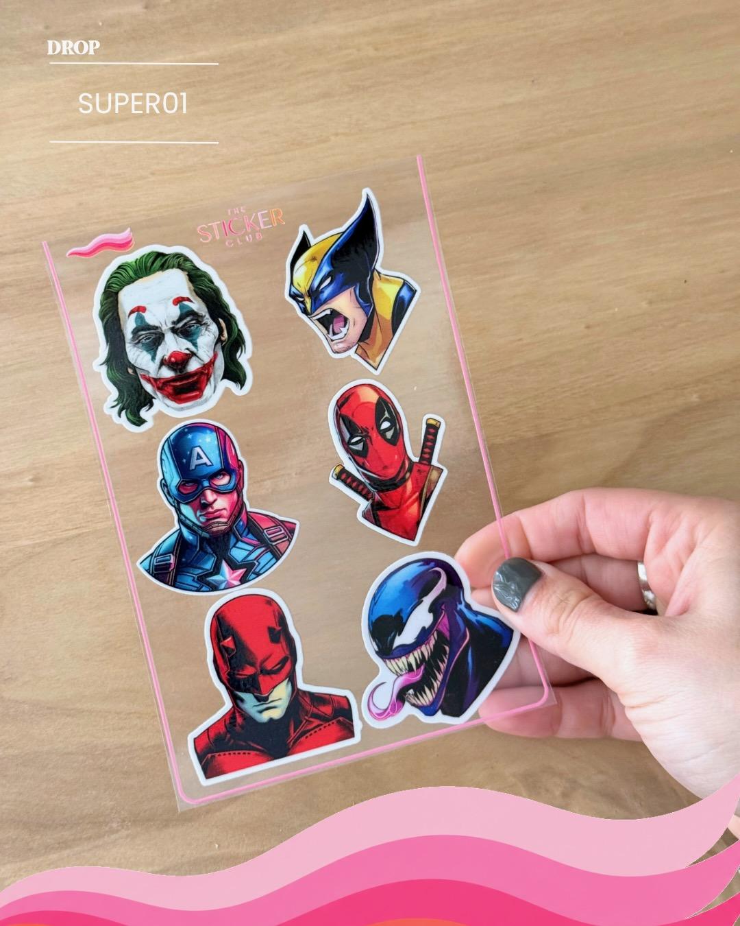 Plancha de stickers SUPER01