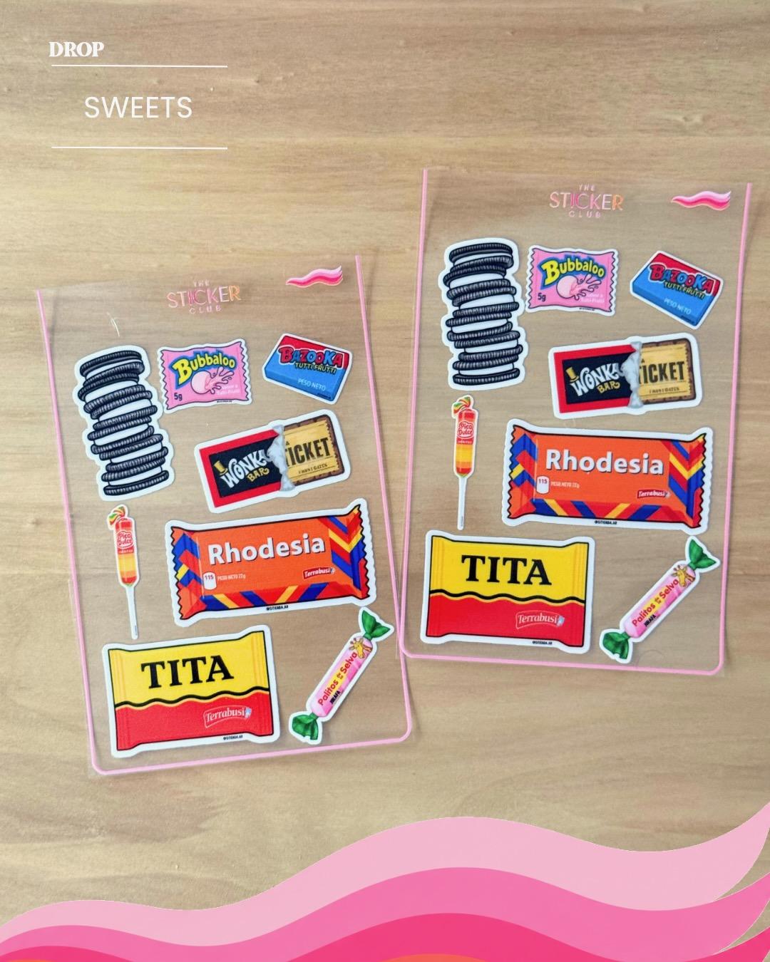 Plancha de stickers SWEETS